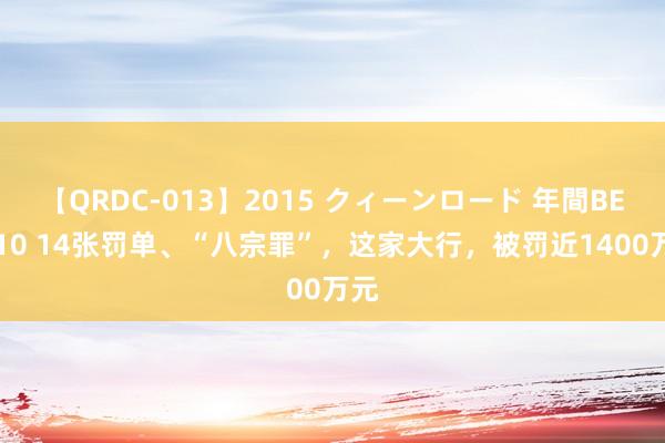 【QRDC-013】2015 クィーンロード 年間BEST10 14张罚单、“八宗罪”，这家大行，被罚近1400万元