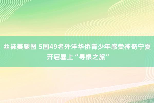 丝袜美腿图 5国49名外洋华侨青少年感受神奇宁夏 开启塞上“寻根之旅”