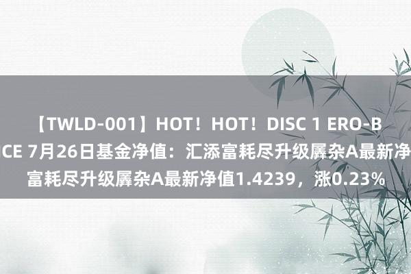 【TWLD-001】HOT！HOT！DISC 1 ERO-BODY BURNING DANCE 7月26日基金净值：汇添富耗尽升级羼杂A最新净值1.4239，涨0.23%