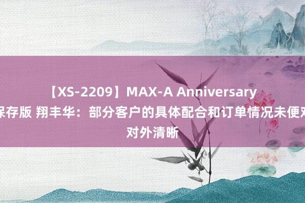 【XS-2209】MAX-A Anniversary 超永久保存版 翔丰华：部分客户的具体配合和订单情况未便对外清晰